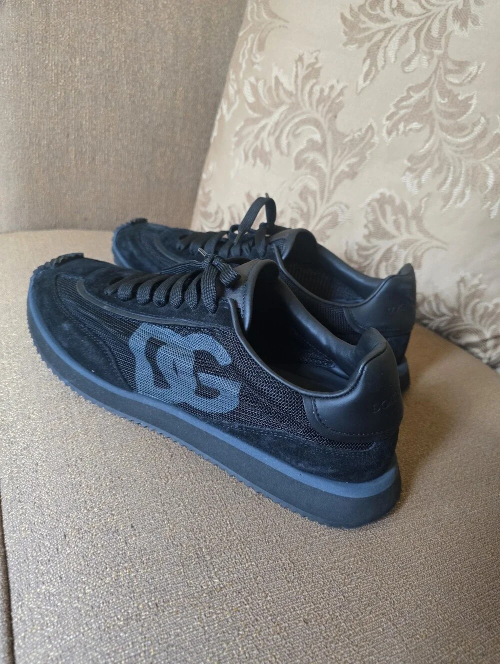 Dolce & Gabbana Mixed-Material DG CUSHION Sneakers Size 10